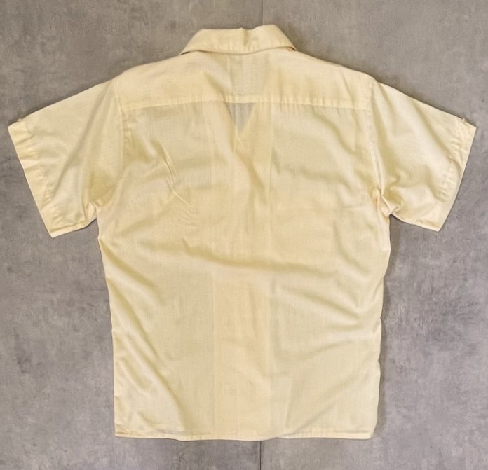 画像3: 60'S ARROW "DECTON" 半袖 オープンカラーシャツ ライトイエロー USA製 (VINTAGE)