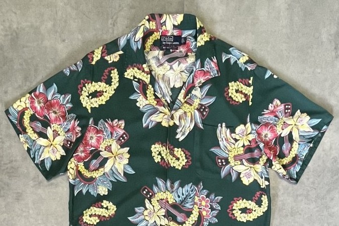 画像: 90'S RALPH LAUREN "KEY WEST CAMP" ビスコース 半袖 オープンカラーシャツ 総柄 (VINTAGE)