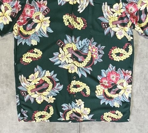 画像: 90'S RALPH LAUREN "KEY WEST CAMP" ビスコース 半袖 オープンカラーシャツ 総柄 (VINTAGE)