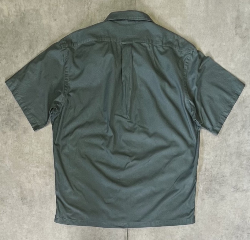 画像4: 90'S RALPH LAUREN "CALDWELL" コットン 裾ロゴ 半袖 オープンカラーシャツ カーキ (VINTAGE)
