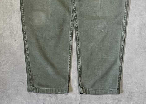画像: 70'S アメリカ軍 US ARMY "OG107" コットンサテン ベイカーパンツ ミリタリーグリーン (VINTAGE)