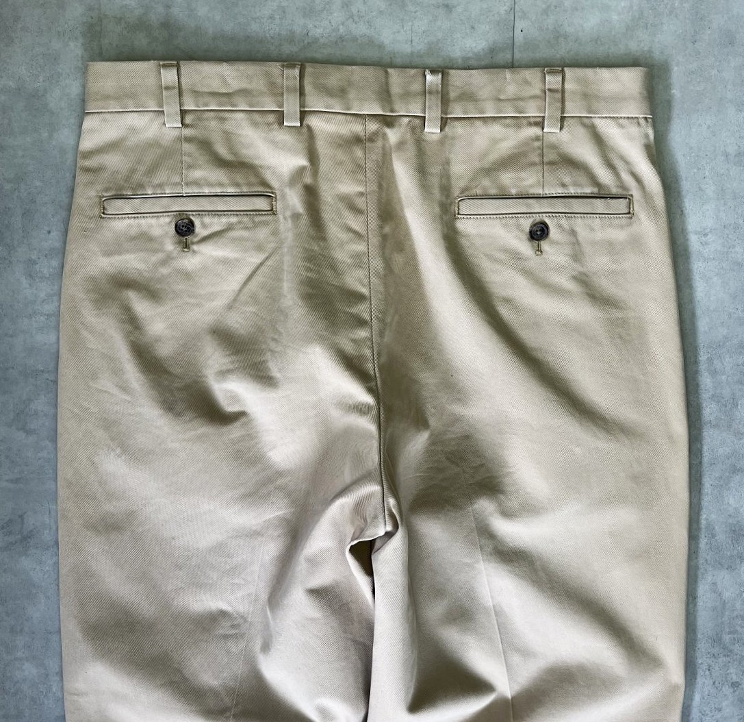 画像: BROOKS BROTHERS "ELLIOT" ツータック チノパンツ ベージュ (VINTAGE)