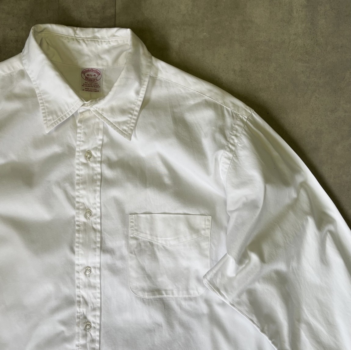 画像: 80'S BROOKS BROTHERS "MAKERS" オックスフォード レギュラーカラーシャツ ホワイト USA製 (VINTAGE)