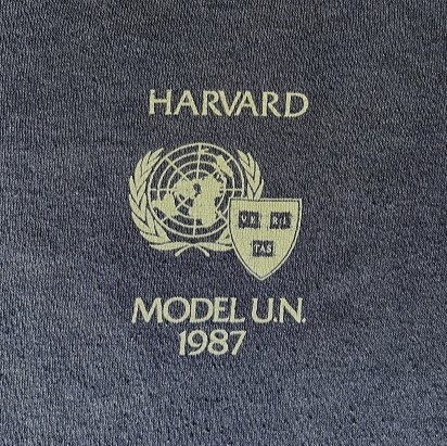 画像3: 80'S HARVARD UNIVERSITY 両面プリント シングルステッチ 半袖 Tシャツ ネイビー USA製 (VINTAGE)