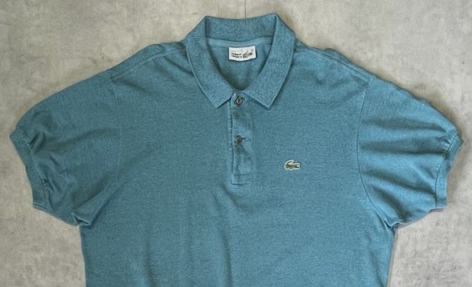 画像: 80'S CHEMISE LACOSTE ポロシャツ ミントヘザー フランス製 (VINTAGE)