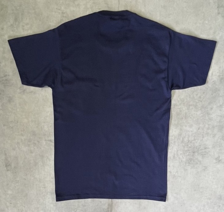 画像4: 80'S BARRINGTON FIREFIGHTERS シングルステッチ 半袖 ポケット付き Tシャツ ネイビー USA製 (VINTAGE)