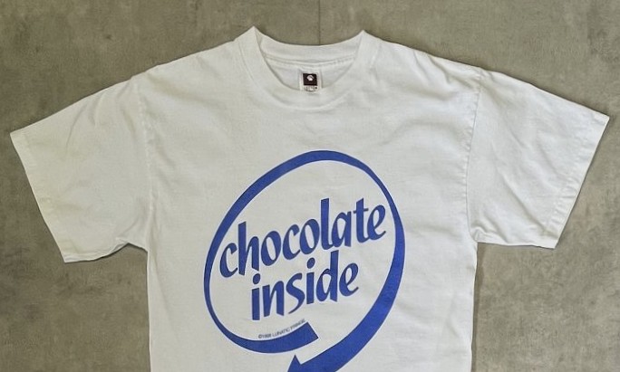 画像: 90'S LUNATIC FRINGE "CHOCOLATE INSIDE" 半袖 Tシャツ ホワイト (VINTAGE)