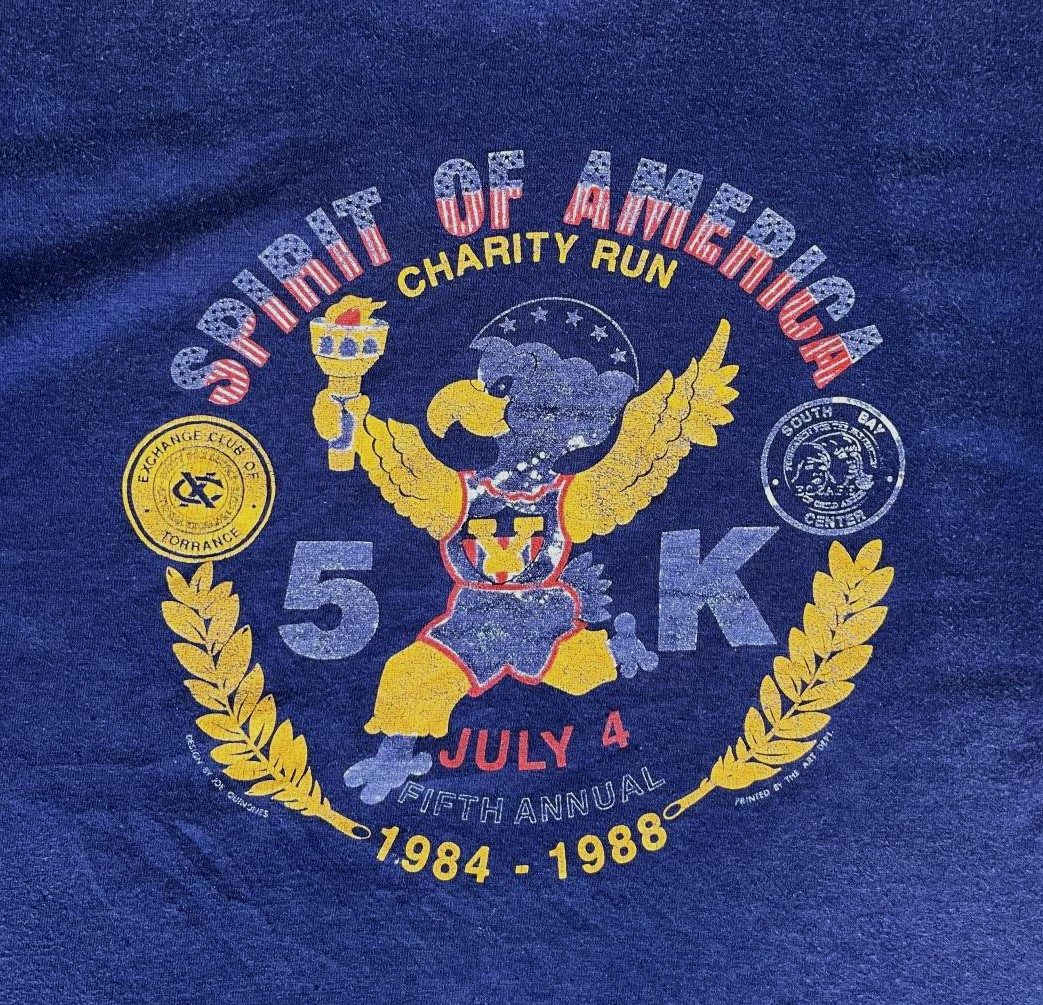 画像3: 80'S SPIRIT OF AMERICA CHARITY RUN 両面プリント シングルステッチ 半袖 Tシャツ ネイビー (VINTAGE)