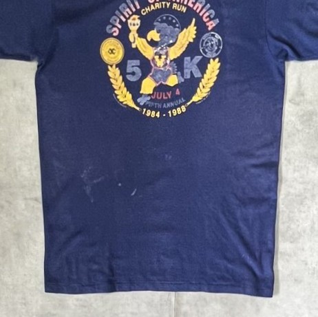 画像: 80'S SPIRIT OF AMERICA CHARITY RUN 両面プリント シングルステッチ 半袖 Tシャツ ネイビー (VINTAGE)