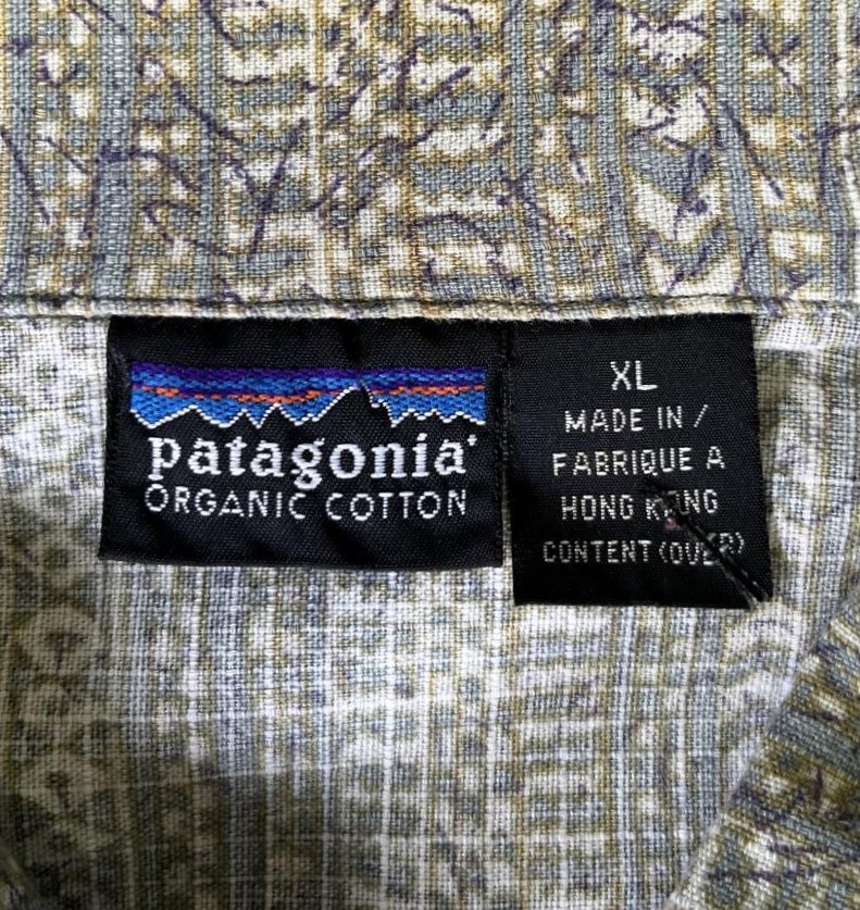 画像2: 90'S PATAGONIA オーガニックコットン 半袖 ACシャツ 総柄 香港製 (VINTAGE)