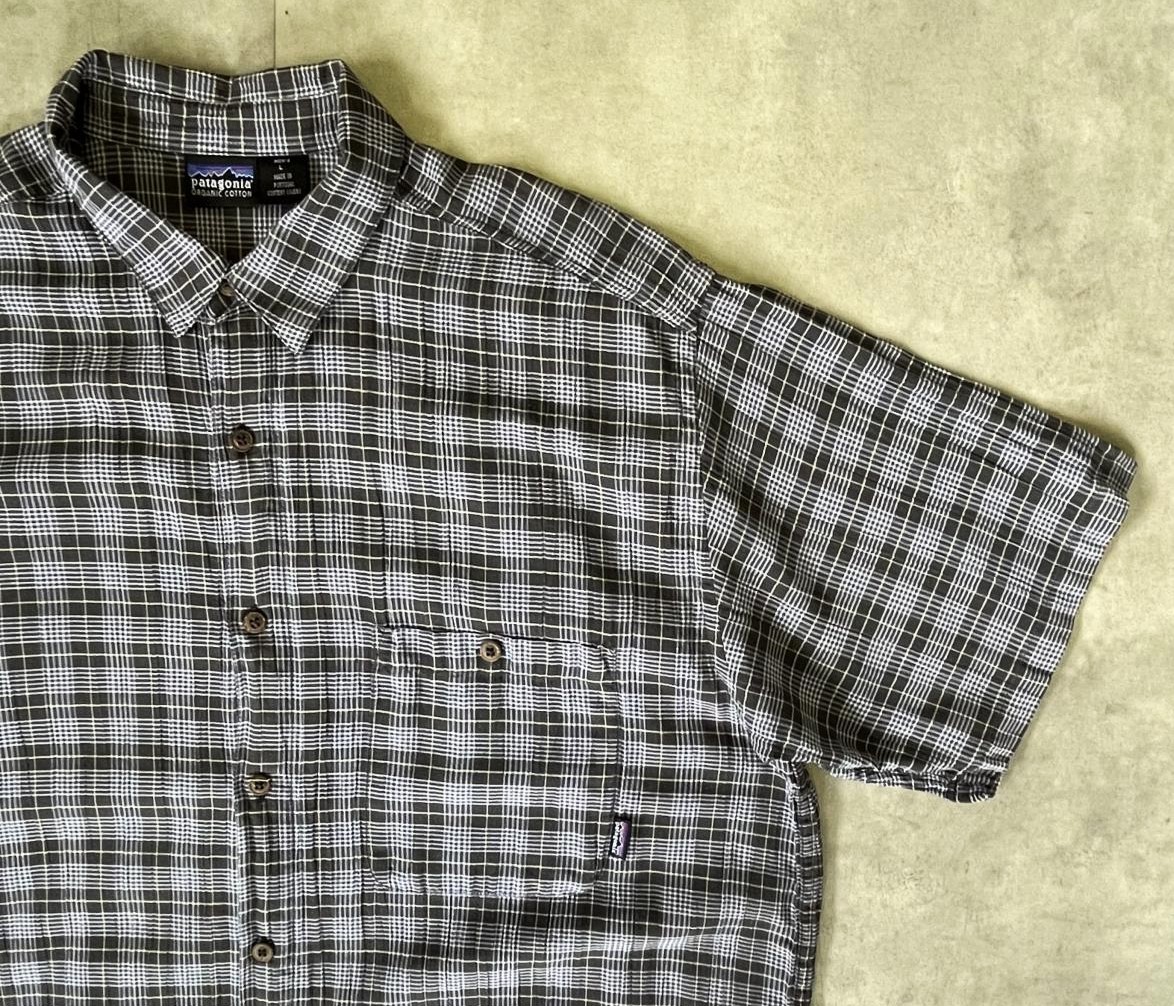 画像: 90'S PATAGONIA オーガニックコットン 半袖 ACシャツ チェック柄 ポルトガル製 (VINTAGE)
