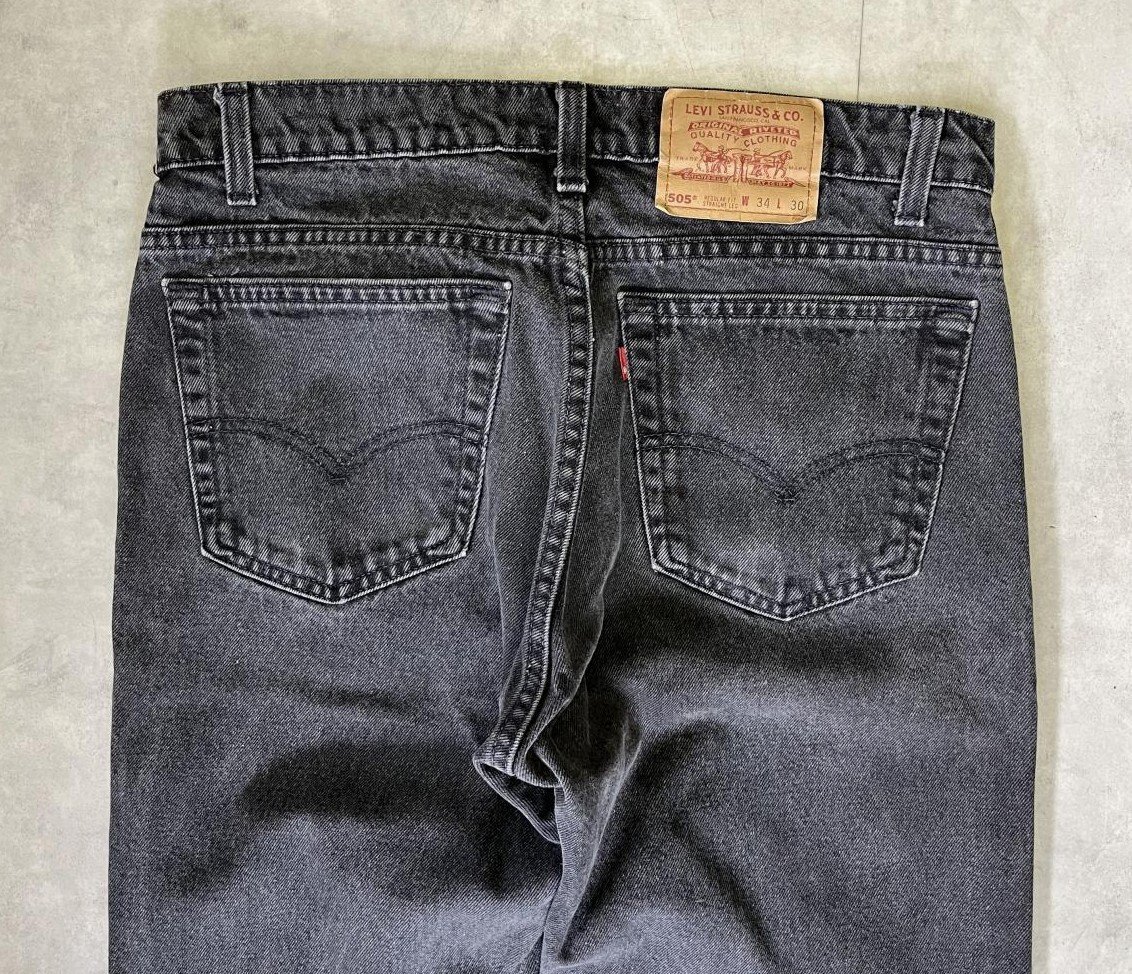 画像: 90'S LEVIS 505 デニム ブラック W34L30 USA製 (VINTAGE)