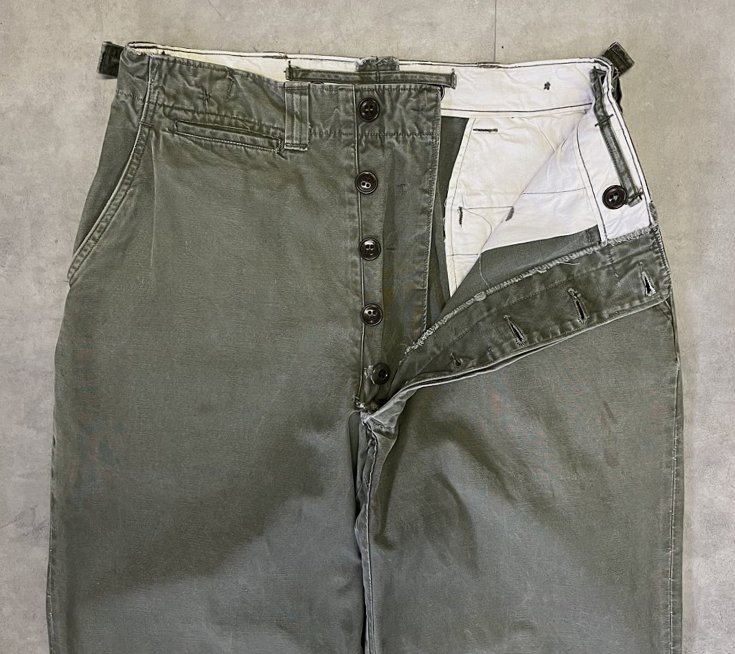 画像: 40'S アメリカ軍 US ARMY M-43 フィールドパンツ ミリタリーグリーン (VINTAGE)