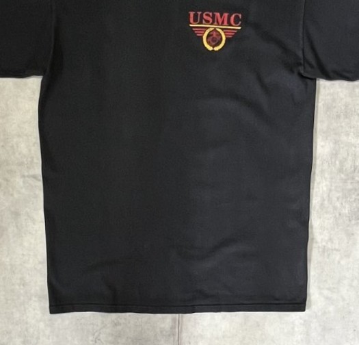 画像: 80'S アメリカ軍 USMC シングルステッチ 半袖 Tシャツ ブラック USA製 (VINTAGE)