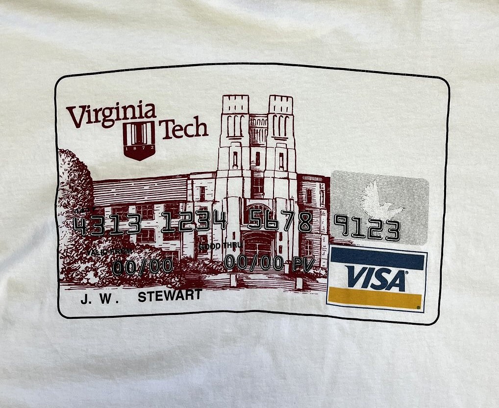 画像2: 90'S VIRGINIA TECH シングルステッチ 両面プリント 半袖 Tシャツ ホワイト USA製 (VINTAGE)