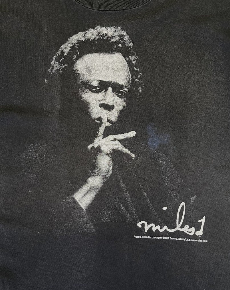 画像3: 90'S MILES DAVIS "GEAR INC" シングルステッチ 半袖 Tシャツ ブラック USA製 (VINTAGE)