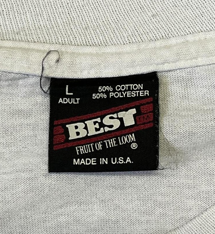 画像2: 90'S FIRST UNION シングルステッチ 両面プリント 長袖 Tシャツ ホワイト USA製 (VINTAGE)