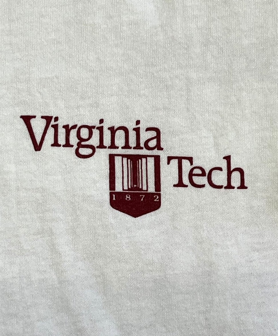 画像5: 90'S VIRGINIA TECH シングルステッチ 両面プリント 半袖 Tシャツ ホワイト USA製 (VINTAGE)