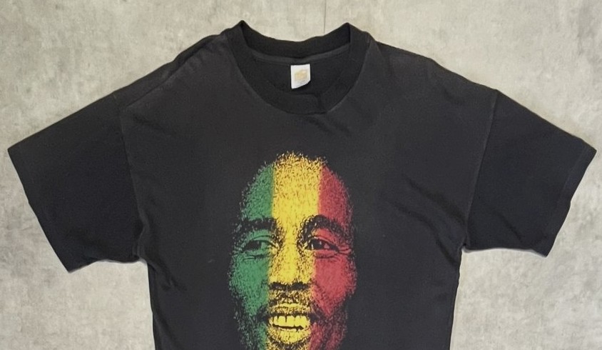 画像: 90'S BOB MARLEY "SMILE JAMAICA" 両面プリント シングルステッチ 半袖 Tシャツ ブラック ジャマイカ製 (VINTAGE)