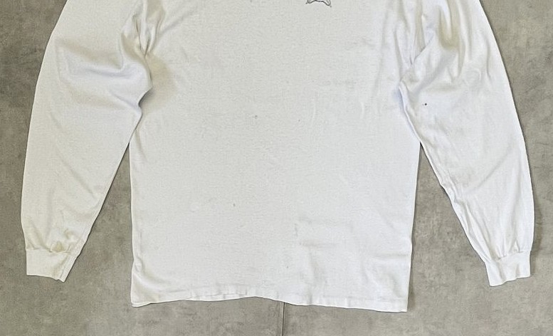 画像: 80'S PAUL ELDER シングルステッチ 両面プリント 長袖 Tシャツ ホワイト USA製 (VINTAGE)