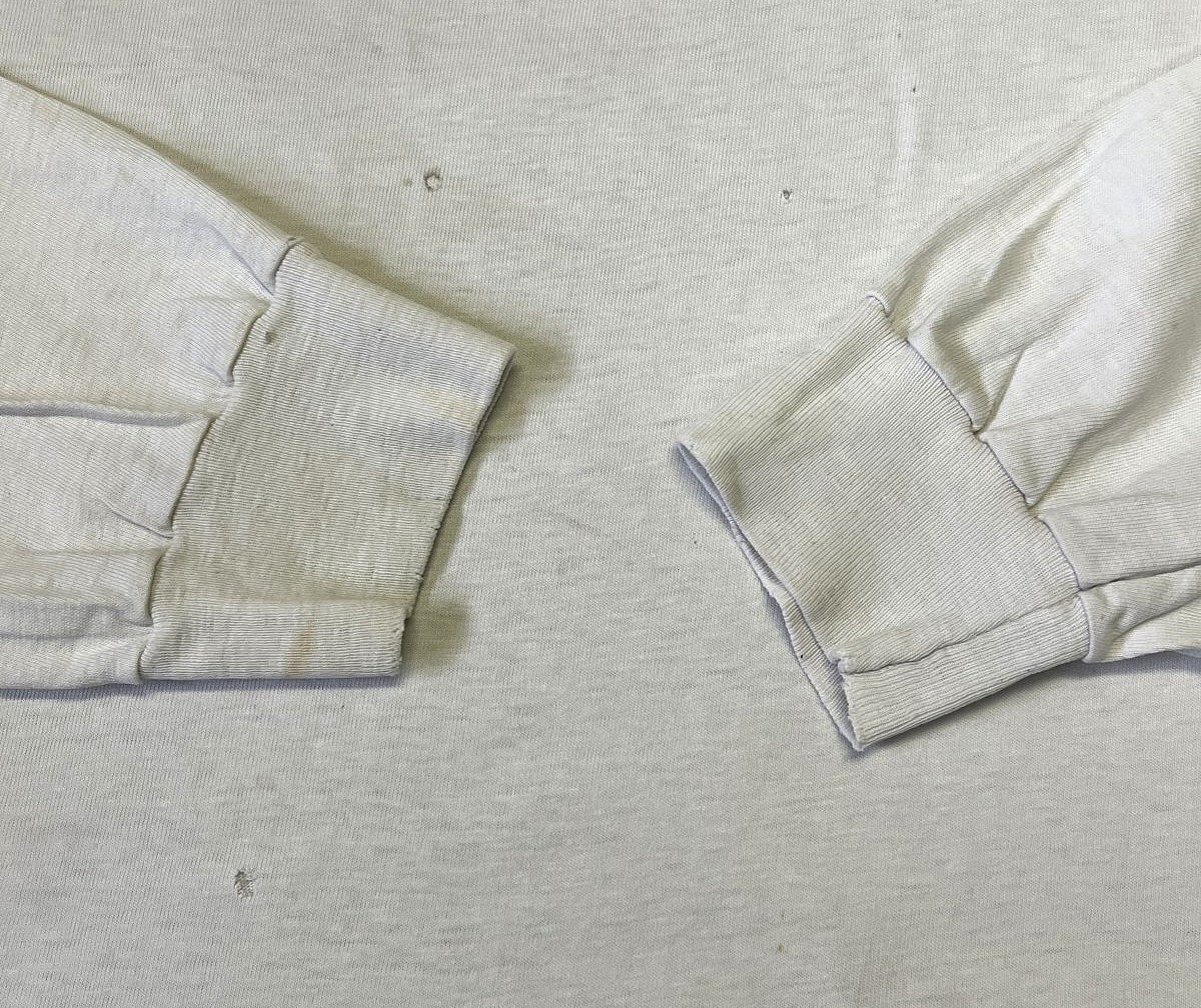 画像: 80'S PAUL ELDER シングルステッチ 両面プリント 長袖 Tシャツ ホワイト USA製 (VINTAGE)