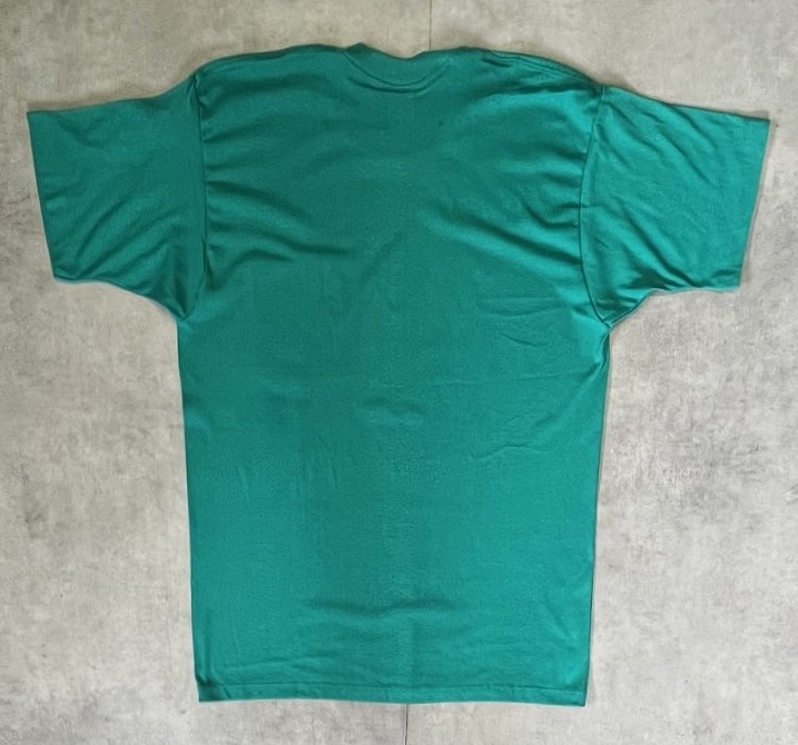 画像3: 90'S POCKET T-SHIRT シングルステッチ ポケット付き 半袖 Tシャツ グリーン USA製 (DEADSTOCK)