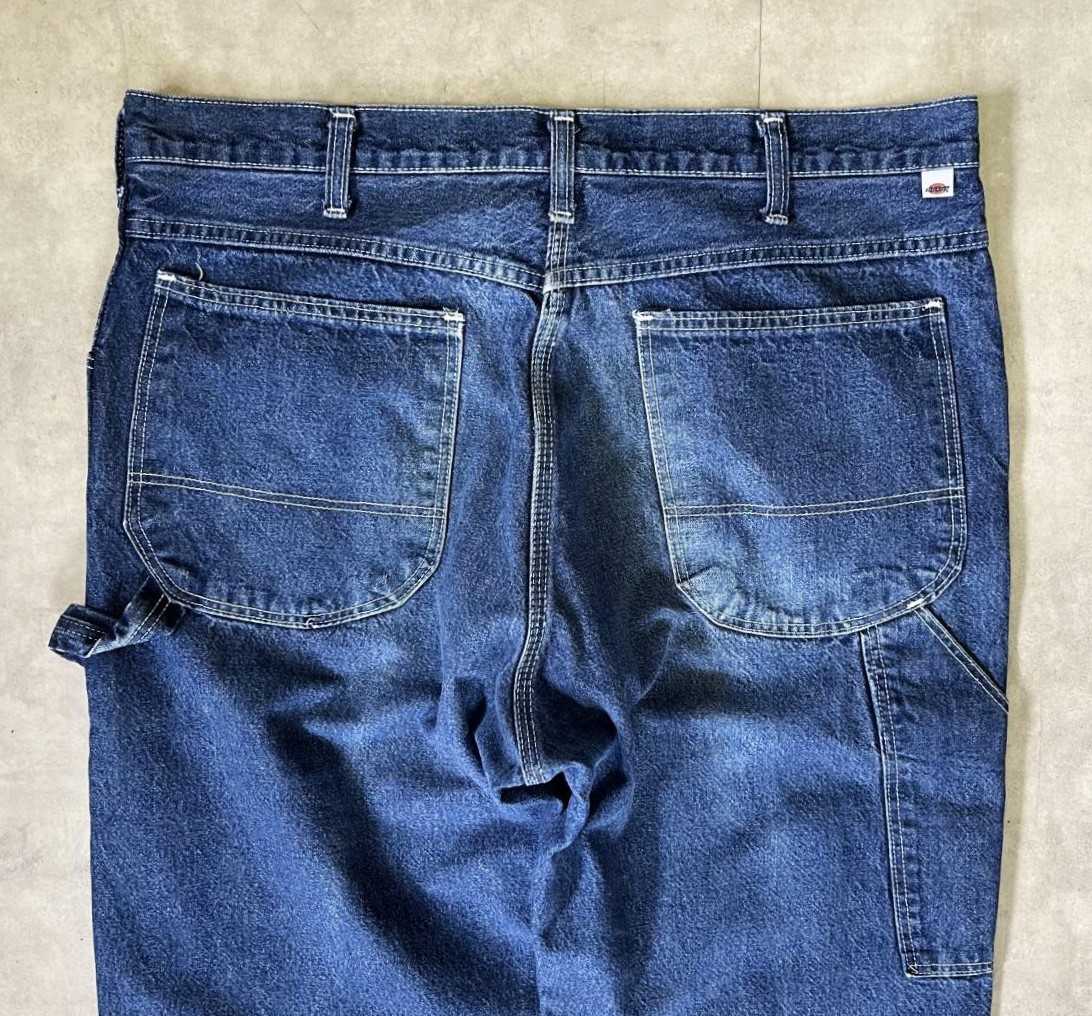 画像: 80'S DICKIES チビタグ デニム ペインターパンツ インディゴ 42TALONジップ W36L30 USA製 (VINTAGE)