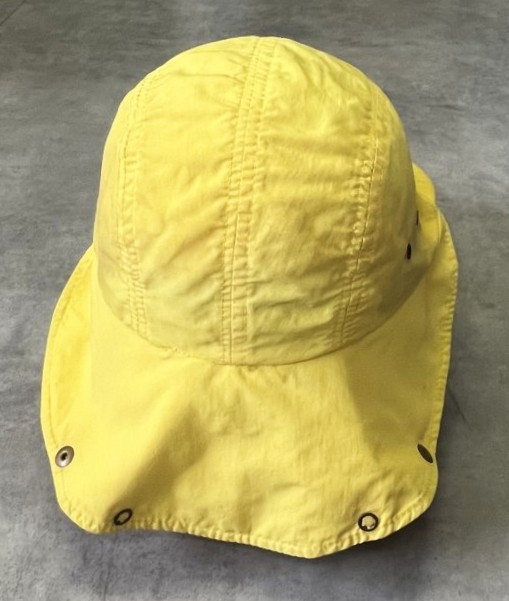 画像4: 80'S LL Bean ネックガード付き ナイロン ロングビルキャップ イエロー USA製 (VINTAGE)