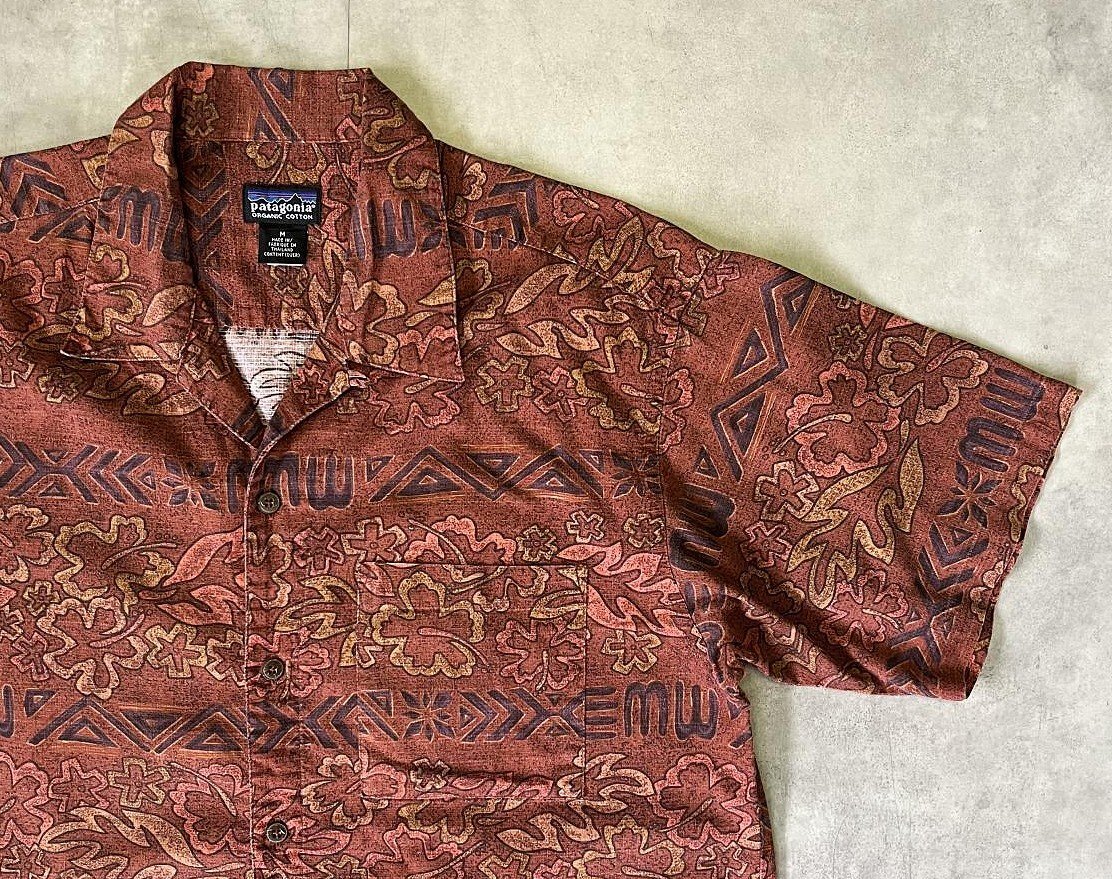 画像: 01'S PATAGONIA オープンカラー 半袖 ACシャツ 総柄 (VINTAGE)