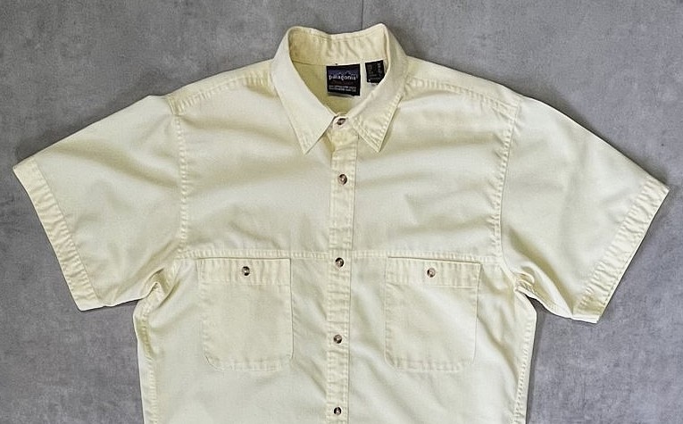 画像: 80'S PATAGONIA "DUALSPUN" 旧タグ 半袖 シャツ ライトイエロー 香港製 (VINTAGE)