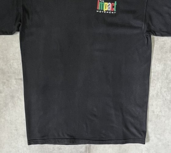 画像: THE IMPACT MOVEMENT 両面プリント 半袖 Tシャツ ブラック (VINTAGE)