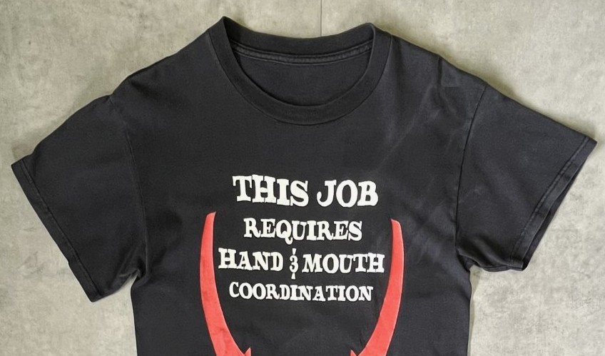 画像: THIS JOB... コットン 半袖 Tシャツ ブラック (VINTAGE)