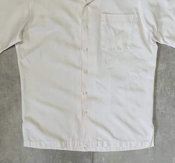 画像: 90'S RALPH LAUREN "CALDWELL" シルク/コットン ロゴ無し 半袖 オープンカラーシャツ オフホワイト (VINTAGE)