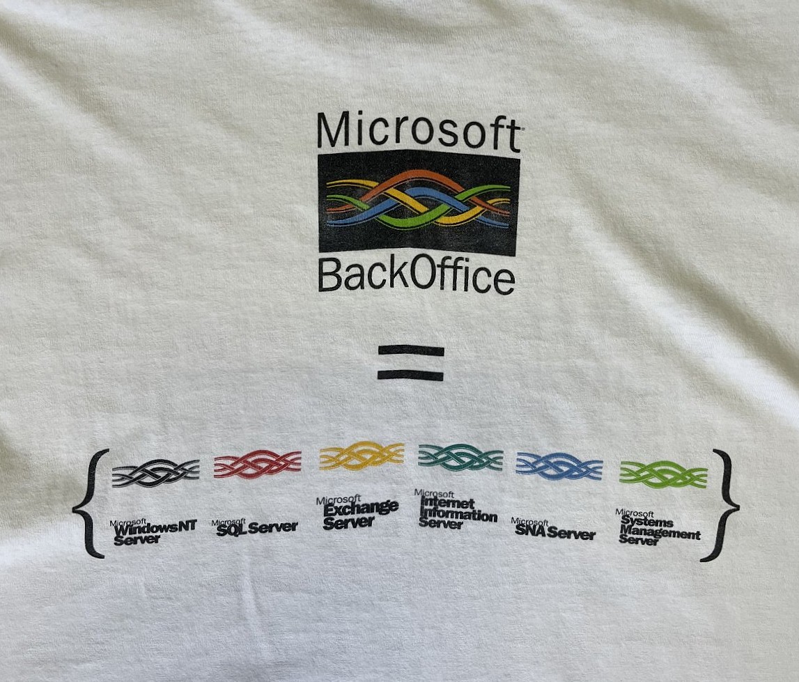 画像5: 90'S MICROSOFT BACK OFFICE シングルステッチ 両面プリント 半袖 Tシャツ ホワイト (VINTAGE)