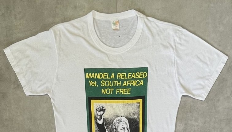 画像: 90'S NELSON MANDELA シングルステッチ 半袖 Tシャツ ホワイト カナダ製 (VINTAGE)