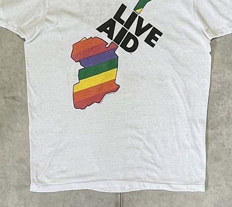 画像: 80'S LIVE AID シングルステッチ 半袖 Tシャツ ホワイト USA製 (VINTAGE)