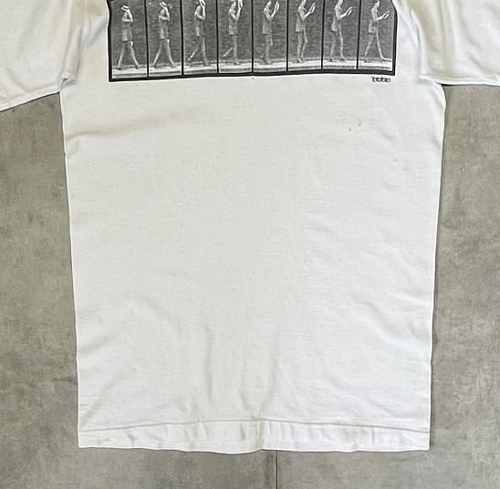 画像: 90'S FOTOFOLIO "EADWEARD MUYBRIDGE" シングルステッチ 両面プリント 半袖 Tシャツ ホワイト USA製 (VINTAGE)