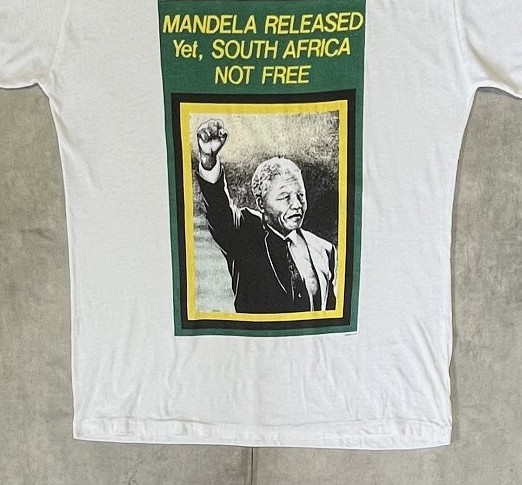 画像: 90'S NELSON MANDELA シングルステッチ 半袖 Tシャツ ホワイト カナダ製 (VINTAGE)
