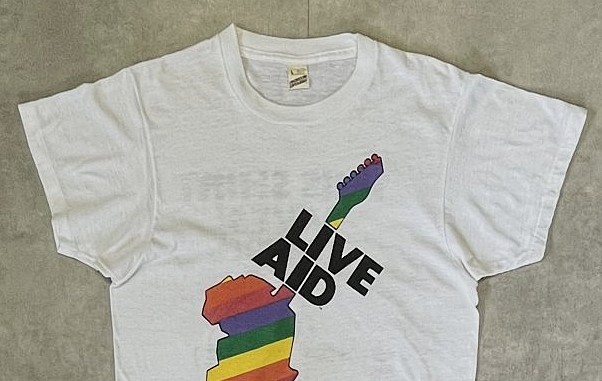 画像: 80'S LIVE AID シングルステッチ 半袖 Tシャツ ホワイト USA製 (VINTAGE)