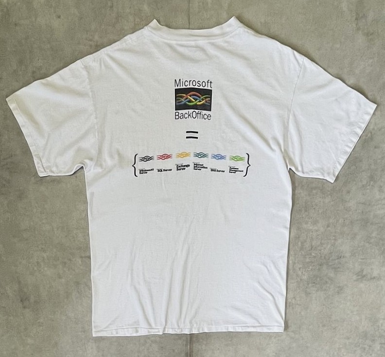 画像4: 90'S MICROSOFT BACK OFFICE シングルステッチ 両面プリント 半袖 Tシャツ ホワイト (VINTAGE)