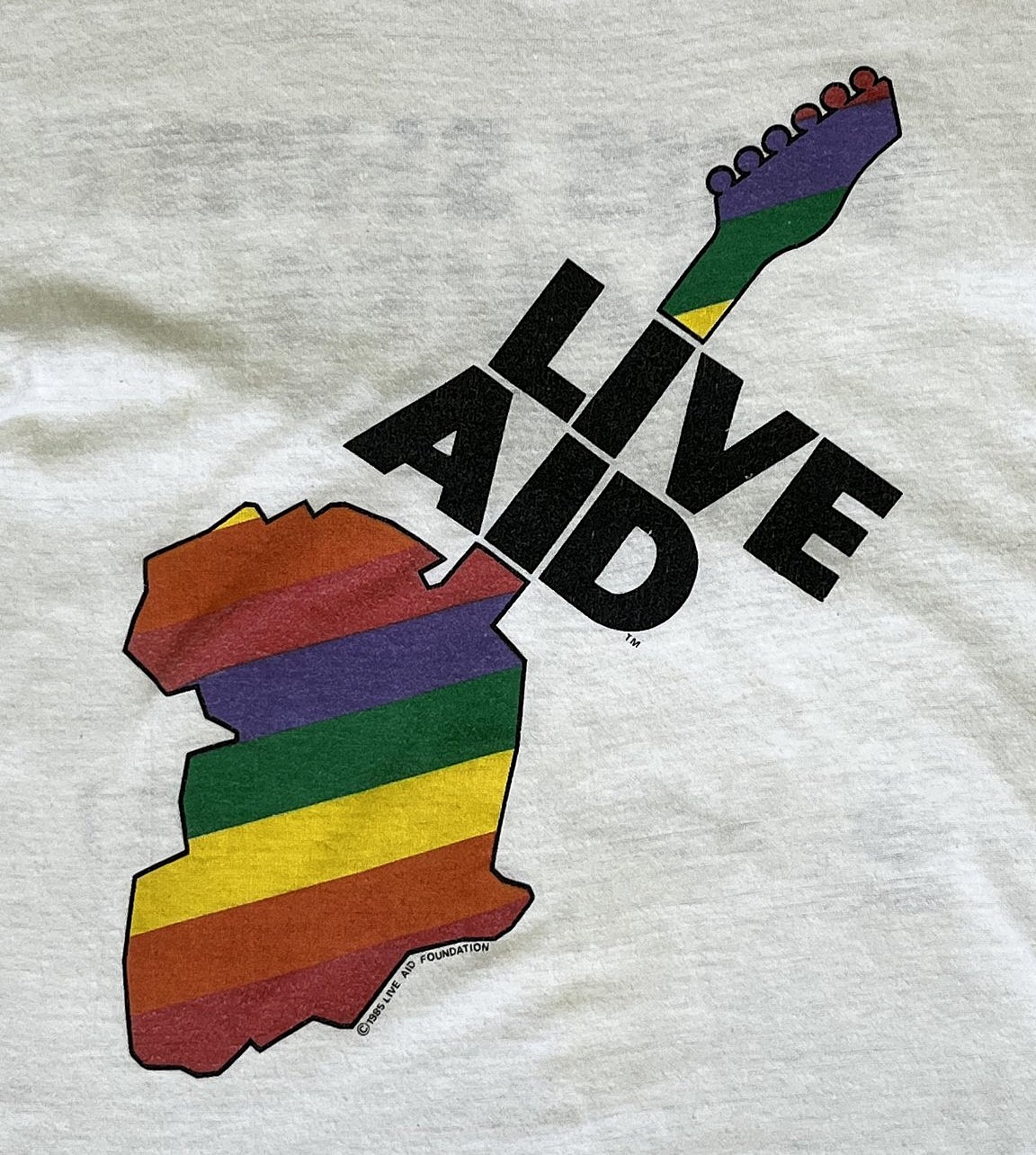 画像3: 80'S LIVE AID シングルステッチ 半袖 Tシャツ ホワイト USA製 (VINTAGE)