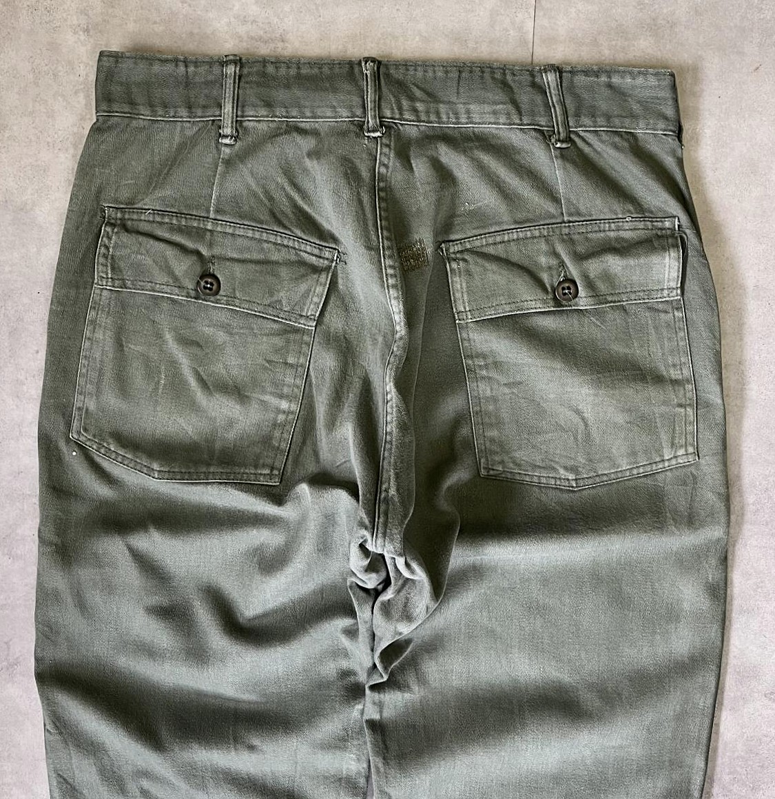 画像: 60'S アメリカ軍 USAF "OG107" コットンサテン ベイカーパンツ セージグリーン (VINTAGE)