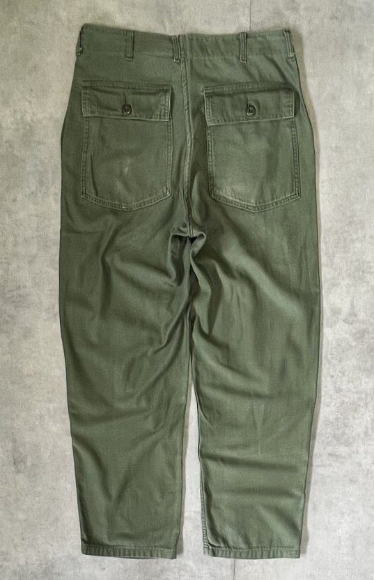 画像4: 60'S アメリカ軍 US ARMY "OG107" コットンサテン ベイカーパンツ ミリタリーグリーン (VINTAGE)