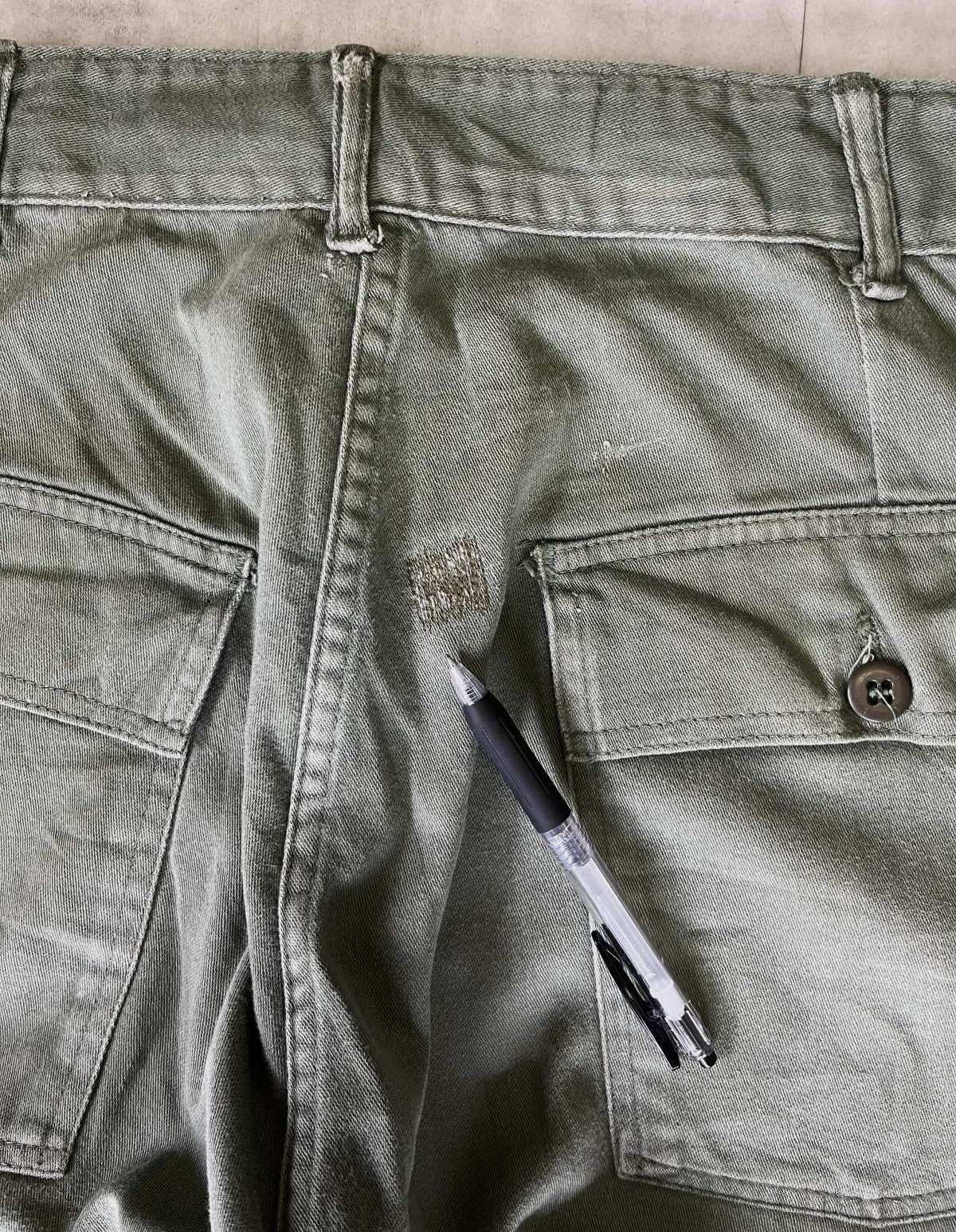 画像5: 60'S アメリカ軍 USAF "OG107" コットンサテン ベイカーパンツ セージグリーン (VINTAGE)
