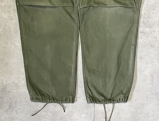 画像: 60'S アメリカ軍 US ARMY "JUNGLE FATIGUE 3rd" ノンリップ ボタンフライ カーゴパンツ (VINTAGE)