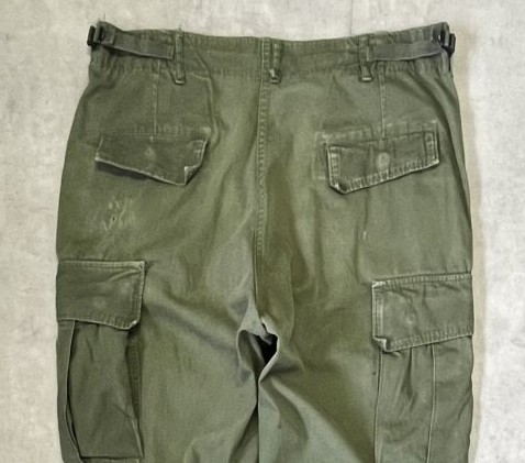 画像: 60'S アメリカ軍 US ARMY "JUNGLE FATIGUE 3rd" ノンリップ ボタンフライ カーゴパンツ (VINTAGE)