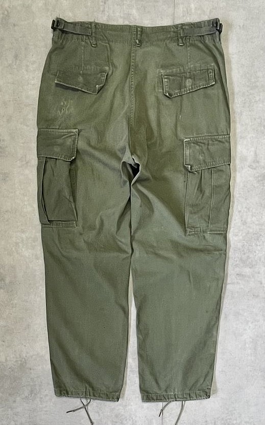 画像4: 60'S アメリカ軍 US ARMY "JUNGLE FATIGUE 3rd" ノンリップ ボタンフライ カーゴパンツ (VINTAGE)