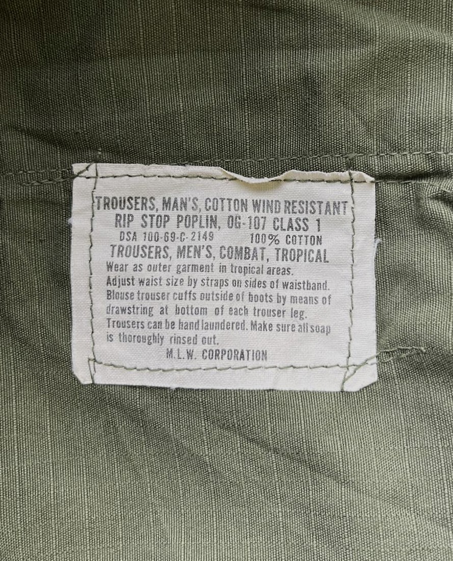 画像3: 60'S アメリカ軍 US ARMY "JUNGLE FATIGUE" リップストップ カーゴパンツ XS-SHORT (VINTAGE)