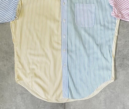画像: 90'S BROOKS BROTHERS "FUN SHIRT" ポプリン 半袖 BDシャツ クレイジーパターン/ストライプ USA製 (VINTAGE)