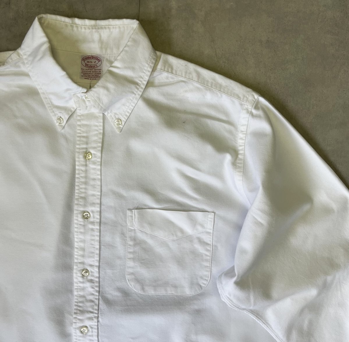画像: 90'S BROOKS BROTHERS "MAKERS" オックスフォード BDシャツ ホワイト USA製 (VINTAGE)